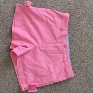 Pink jean shorts